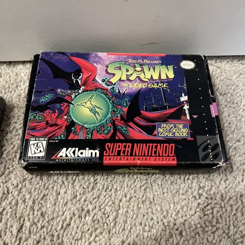 Todd McFarlane's Spawn-Super Nintendo SNES-Cart & Box Only-NO MANUAL - Picture 12 of 12