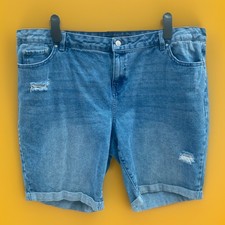 Size 20 Ladies pale blue denim knee length shorts from George generous fit