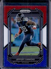 2022 Panini Prizm Jeffery Simmons Red White and Blue #289 Titans
