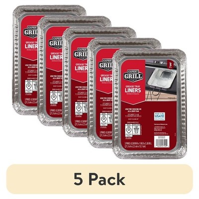 Aluminum Grease Liner Pan 5 Pack and 3 Pack Options