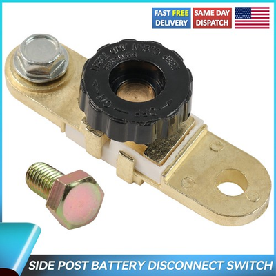 #ad #ad Battery Terminal Quick Disconnect Switch Side Post Battery Shut Cut Off Brass $9.00