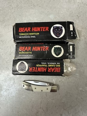 4 1990 s NOS Bear Hunter 440 Surgical Steel Solingen/Pakistan Knives 