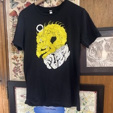 Fuzz T-shirt - Men's Medium - Ty Segall Black White Yellow - Bella+Canvas - M