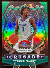 2020 Prizm Draft Picks Crusade Tyrese Maxey RC Green Prizm #94