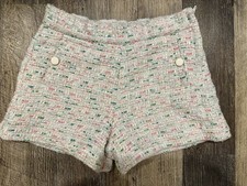 janie and jack Girls Tweed Short Size 8 pale pink  Green, Spring, Easter