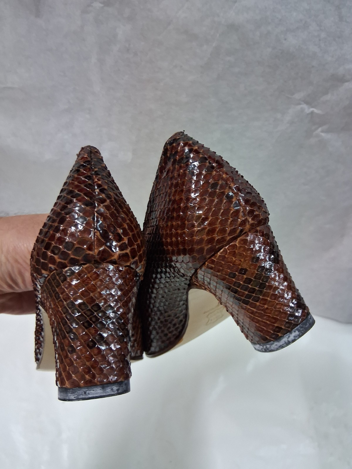 Womens Genuine Snake Leather Python Lizard Shoes … - image 2