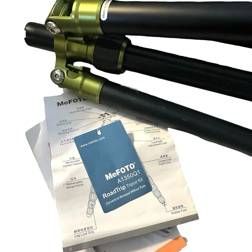 MeFOTO A1350 Road Trip Aluminum Travel Tripod Kit-quick release plate & BAG Exc! - Image 2 of 4