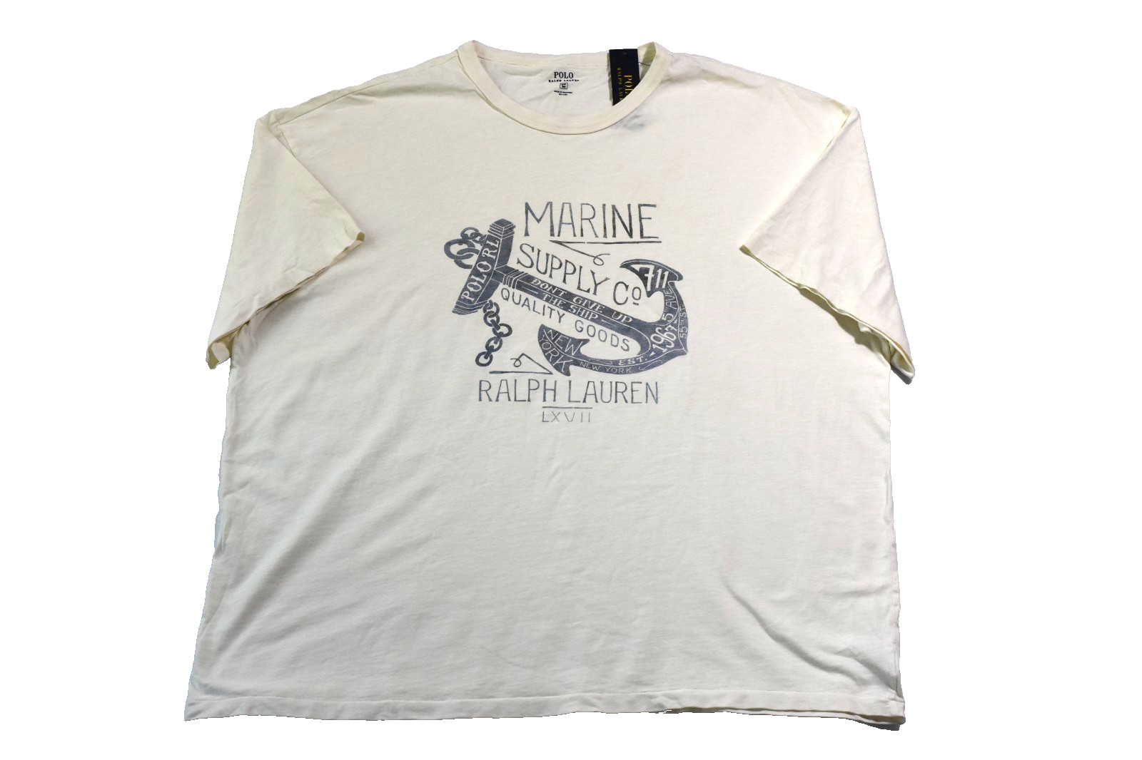 Polo Ralph Lauren TShirt Marine Supply Anchor Tee 2XB 2X NWT Vtg