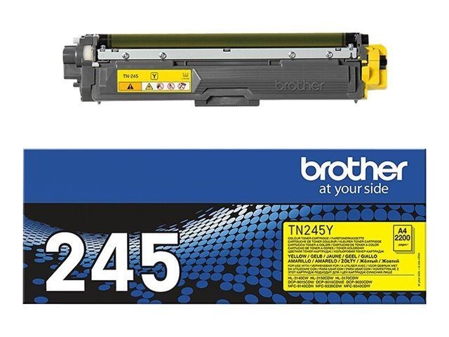 Brother TN-245Y toner jaune original pour résoudre les problèmes de couleurs ternes