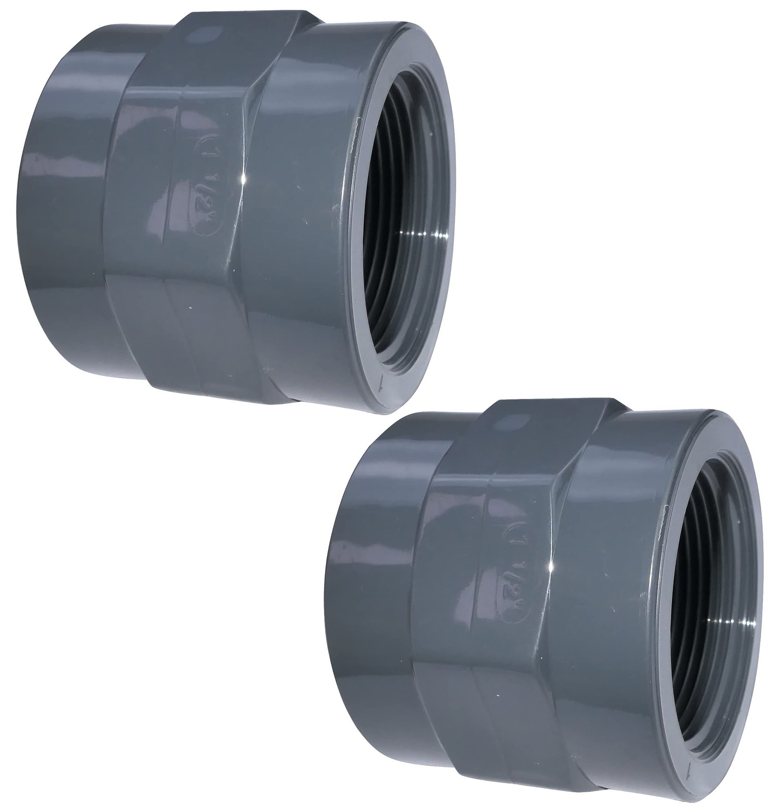 Manchon taraudé 1 1/2 x 1 1/2 plastique raccord femelle femelle lot de 2
