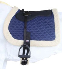 Horse English Quilted Fleece Padded Trail Bareback Pad Navy 72F47NV
