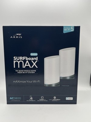 ARRIS Surfboard mAX Tri-Band Mesh System WC4S | AC3800 Wi-Fi Speed NEW SEALED