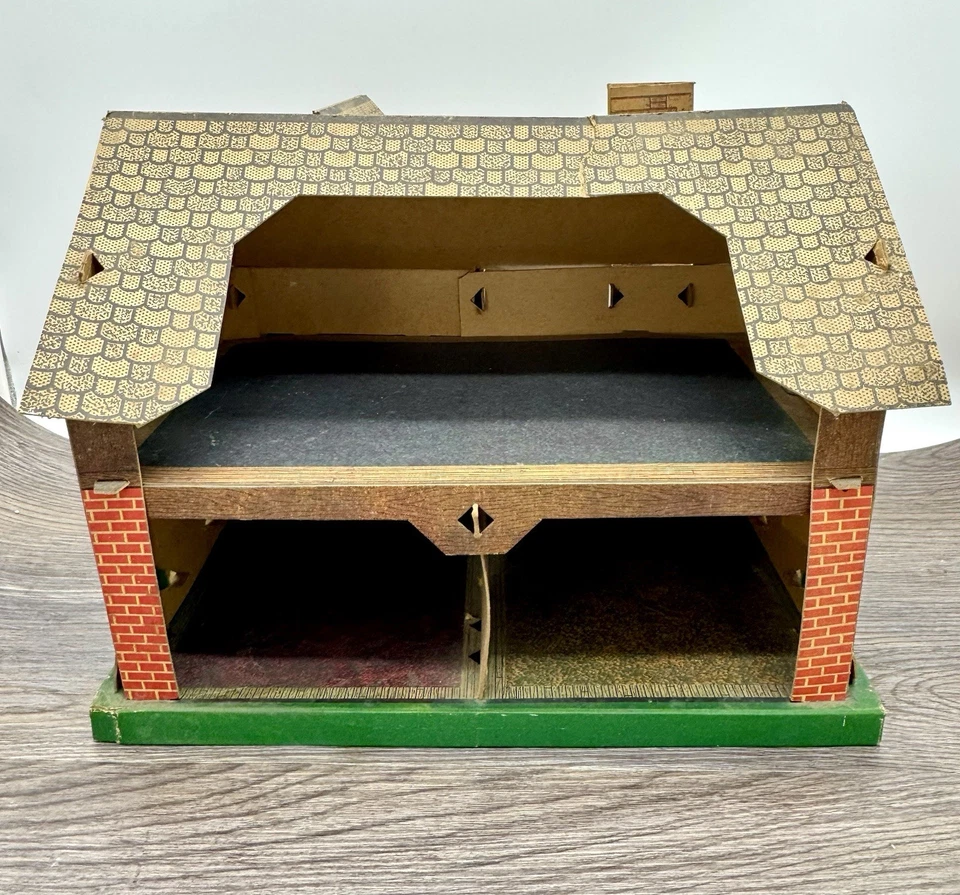 Antigo Brinquedo Rito Construído Tudor Casa de Bonecas Casa de Papel Warren Produto 1940 Segunda Guerra Mundial - Imagem 4 de 4