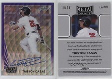 2021 Leaf Metal Draft 1990 Leaf Auto Purple Wave /15 Triston Casas #LA-TC1 Auto
