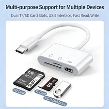 USB C SD Card Reader for iPhone Android Macbook Micro SD to Type C OTG Adapter
