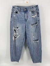American Eagle Relaxed Mom Jeans Womens Size 4 Reg High Rise Blue Denim 28X26