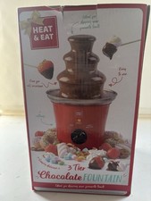 Heat & Eat 3 Tier Chocolate Fountain Red – Ideal for Parties & Desserts 70W
