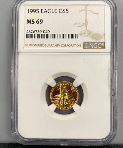 1995 US 1/10th ozt Gold $5 Eagle Coin NGC MS69 L24012