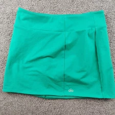 Alo Skort Yoga Airbrush High-Waist Good Form Tennis Green Skirt SZ Medium