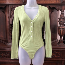 Capulet Raven Bodysuit Artichoke Rib NWT SAMPLE S