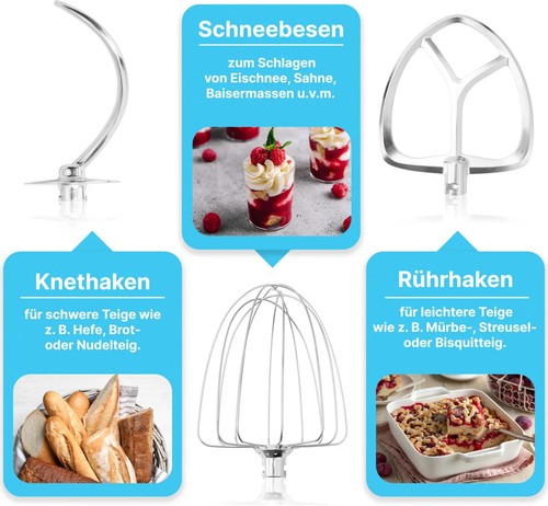 Clatronic KM 3765 Küchenmaschine 10L um backen 1500W Motor - Bild 3 von 7
