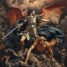 San Michele Arcangelo Poster Card Manifesto Lucido 20x20 Cm