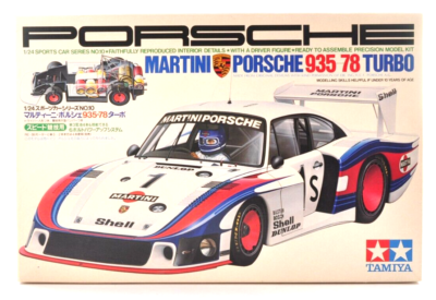 Vintage Tamiya Porsche 935-78 Turbo 1/24 Scale Martini Motorized