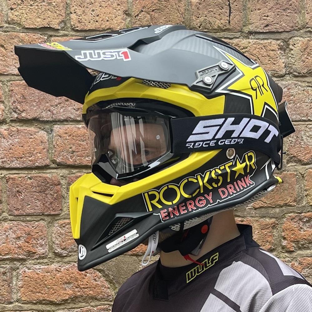 Just1 J38 Rockstar Energy Drink Off-Road Helmet Black