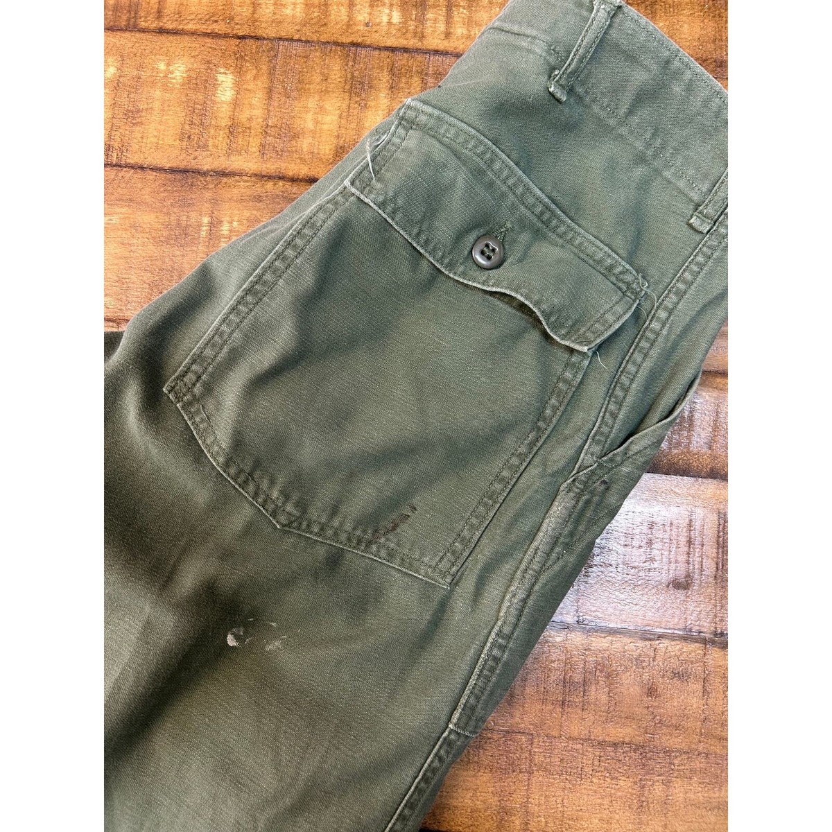 60s 70s vintage U.S. Army distressed og-107 baker pants size