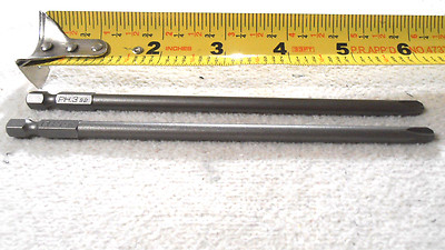 PHILLIPS 2 PC. TWO PHILLIPS 6'' INCH LONG #3PH 1/4'' HEX QUICK CHANGE S2 MAGNETIC