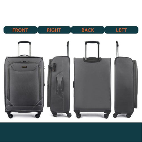 Expandable Lightweight 3pcs Suitcase Luaage Sets&Canvas Carry on Duffle Bags - Picture 61 of 109