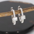 Sale! Wert 1590 € Brillant Diamant Creolen in 585 14 Karat Weiß Gold