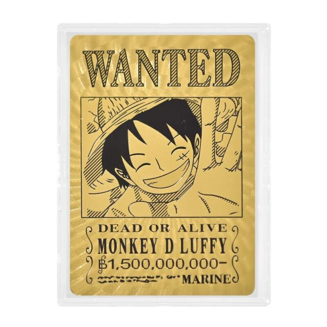 9 types One Piece Wanted Posters Japan Anime Gold Foil Card Case Luffy Chopper FQ10499