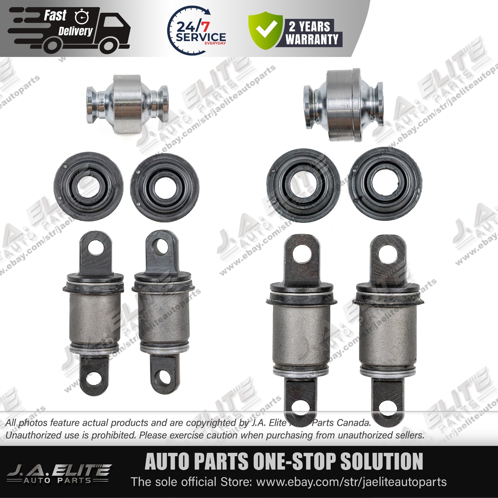 10pcs Upper & Lower Control Arm Bushing Kit fit Ferrari 430, 360