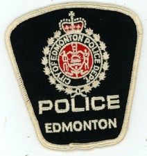 CANADA ALBERTA EDMONTON POLICE NICE SHOULDER PATCH SHERIFF OLD BACKING