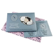 Town Talk Exceptional Silver Cleaning / Care Kit - Polishing Cloth & 2 Sachets