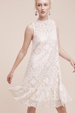 NEW Anthropologie Manon Lace Dress by Floreat, Ivory, Size 0 (Orig. $178)