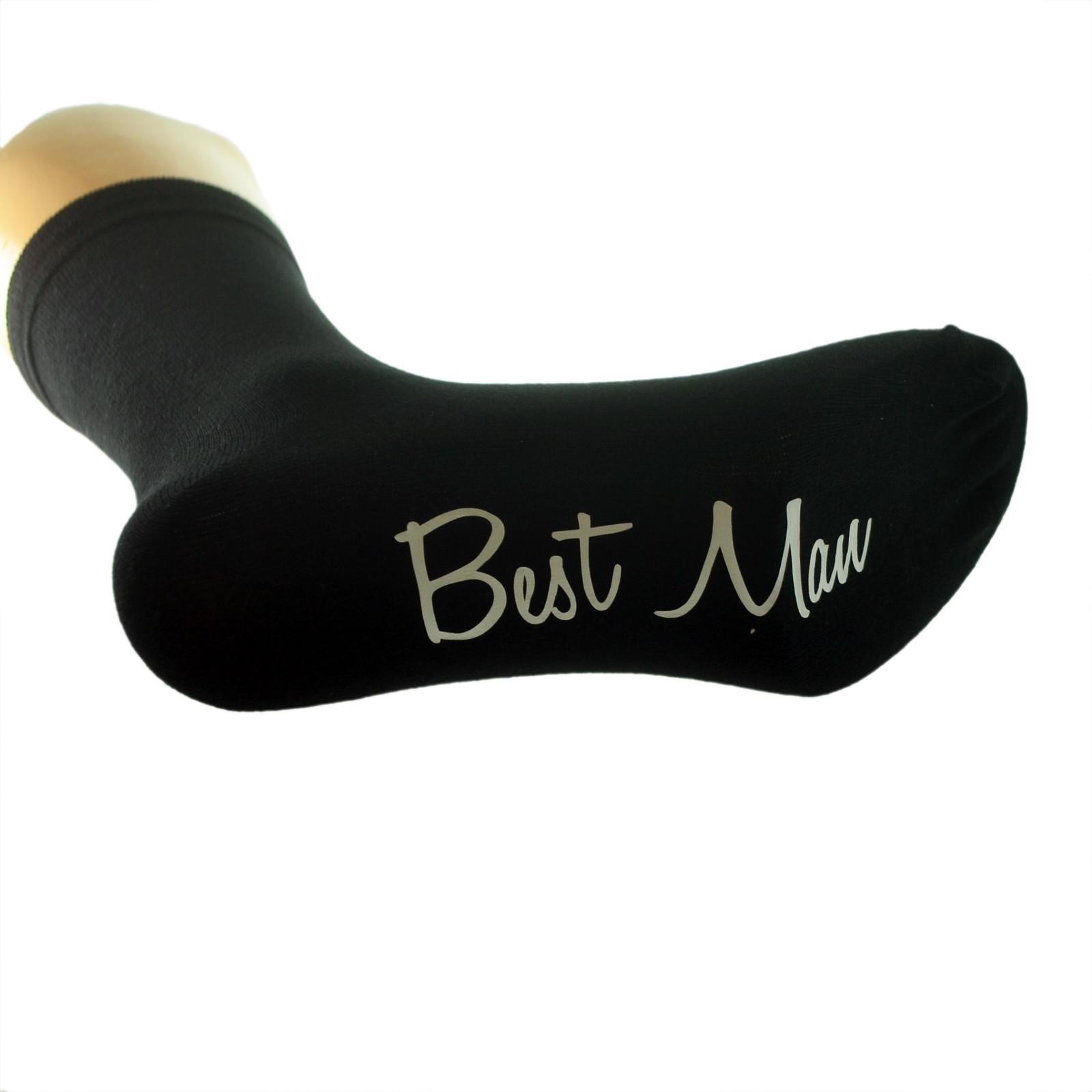 SAOLA Calze da sposa nere da uomo design con scritta suola UK 5 12 in vari ruoli X6N481