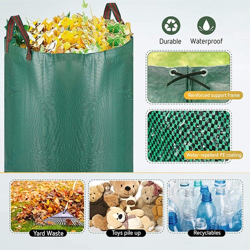 4x Laubsack Garten 272Liter XXL faltbar Gartensack Grünschnitt Gartenabfallsäcke - Bild 4 von 13