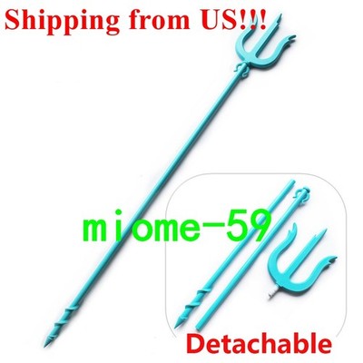 US Ship!!! 68.9'' VTuber Gura Gawr Shark Cane Wand Detachable Trident Staff Prop