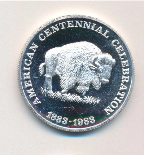 1983 AMERICAN CENTENNIAL CELEBRATION BUFFALO 1 ONE TROY OUNCE 999 SILVER ROUND