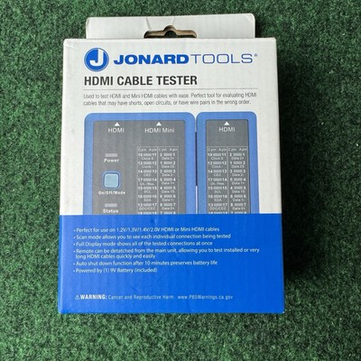 Jonard Tools HDMI-100 HDMI Cable Tester   Test Standard and Mini HDMI - NEW