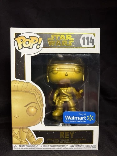 Funko Pop! Star Wars Gold Rey #114 Walmart Exclusive - Protector Offered