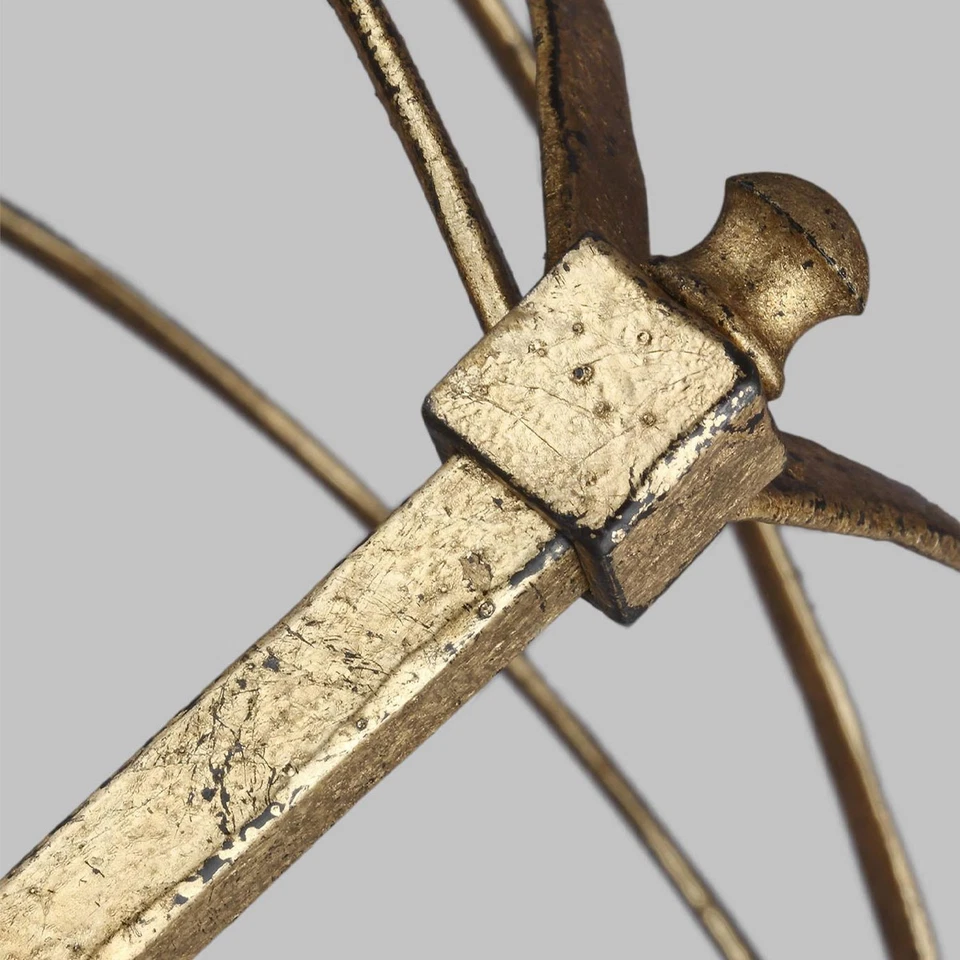 Pendelleuchte Käfig Schirm B: 34,3 cm in Antikgold 4x E14 Vintage Hängelampe - Bild 3 von 4