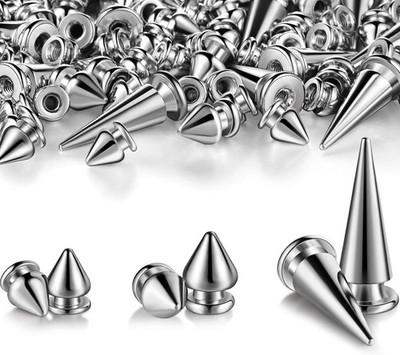 180-Piece Metal Cone Spikes and Studs Kit for DIY Clothing Accessories
