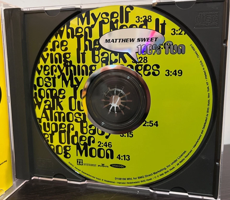 MATTHEW SWEET - 100% Fun (1995) - Compact Disc CD - Excellent Cond. Foto 3 de 3