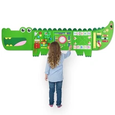 Crocodile Montessori Busy Board,Sensory Board,Educational Toys,Activity Cube,...