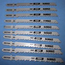 a Lot of 10 DEWALT DW3750H 4" x 6 TPI Fast Cut Wood Jig Saw Blades (T Shank)