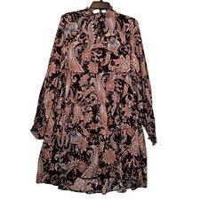 Anthropologie Cady Tiered Ruffle Flowy Paisley Cottagecore Boho Midi Dress sz S