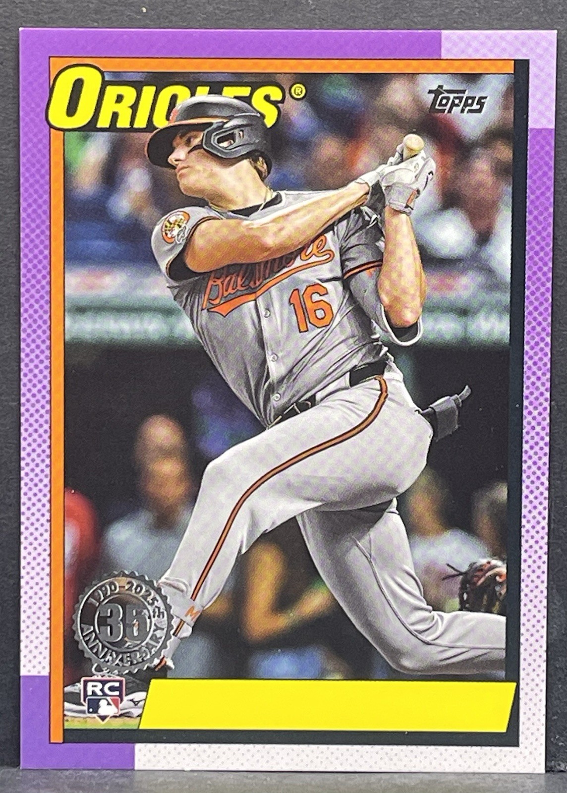 2025 Topps Series 1 Coby Mayo NO NAME 1990 insert /35 RC Orioles SSP Rookie